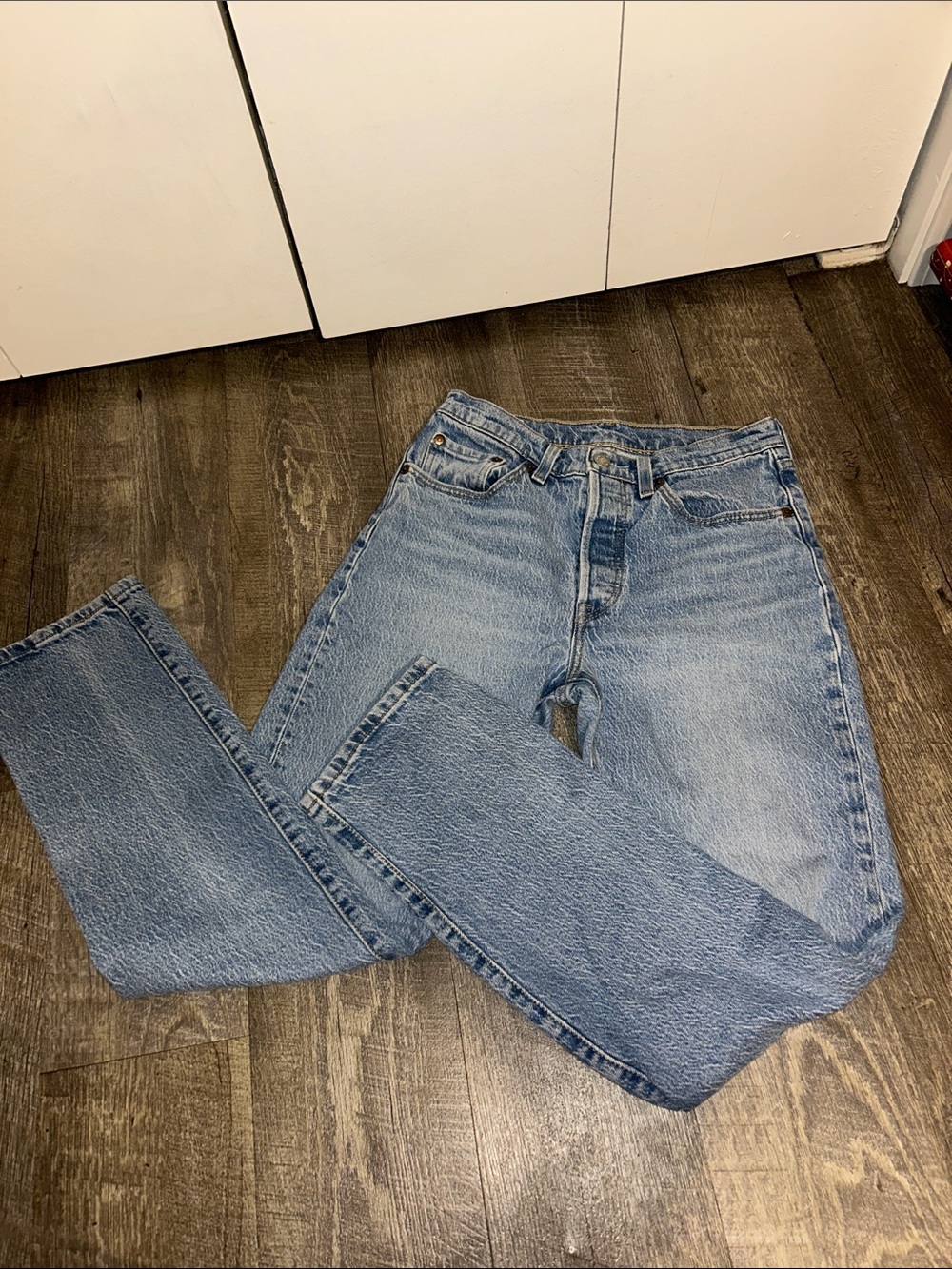 Levi's 501 Light Blue Straight-Leg Women's Jeans